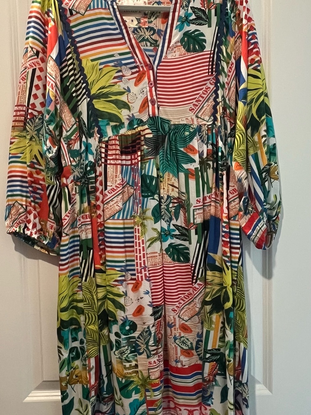 LulaLife Multicolor Tropical Patchwork Dress - Picture 2 of 5